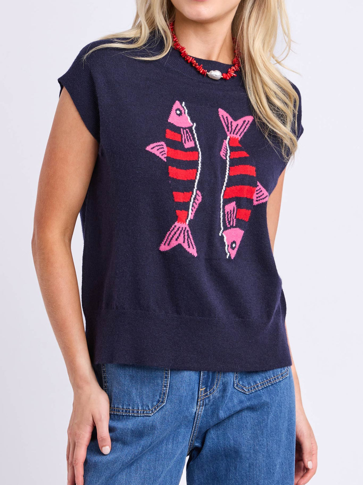 ELM FISHY INTARSIA KNIT