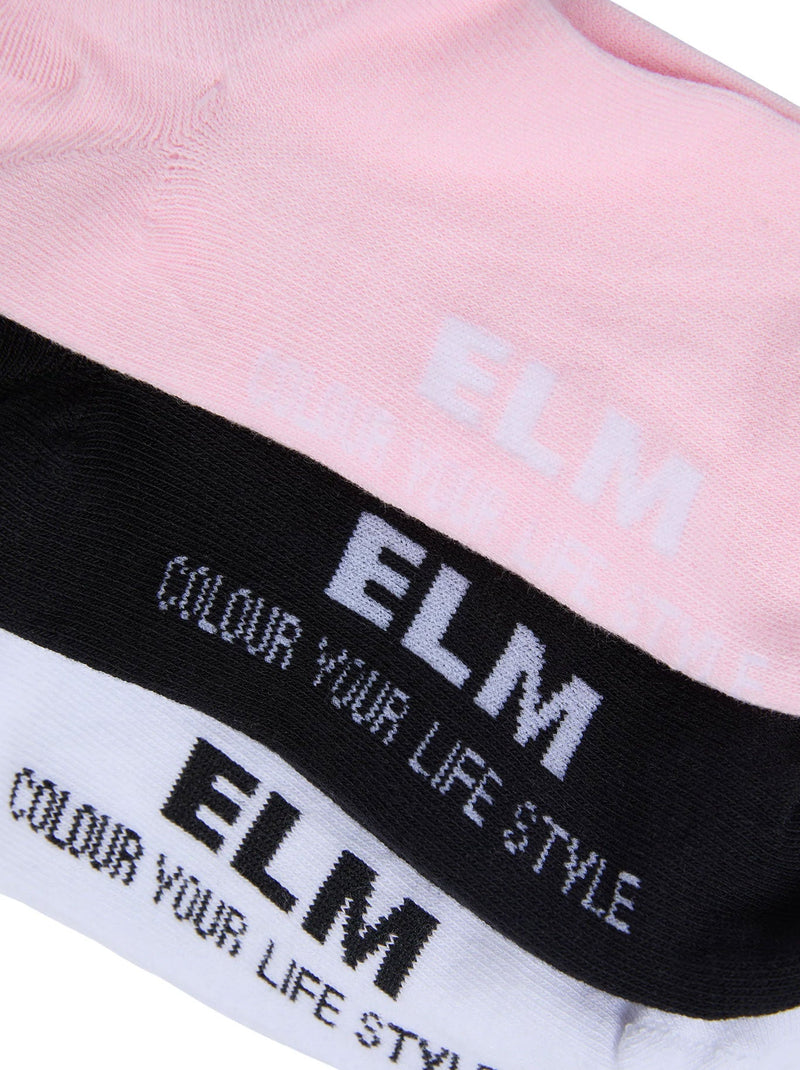 ELM 3 PACK NO SHOW SOCKS
