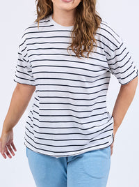 ELM WINONA STRIPE SHORT SLEEVE TEE