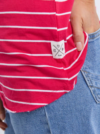 ELM PIMA STRIPE VEE TEE
