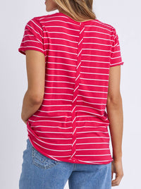 ELM PIMA STRIPE VEE TEE