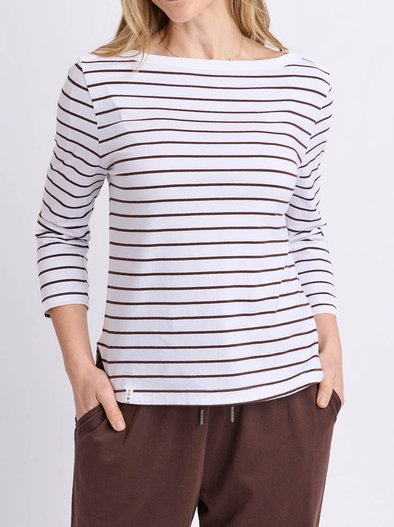ELM ELIZA BOAT NECK TEE
