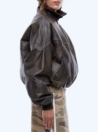 ENA PELLY MARI LEATHER BOMBER