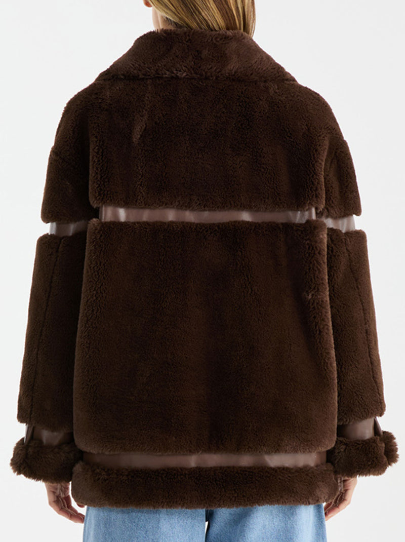 ENA PELLY CLOVER FAUX JACKET
