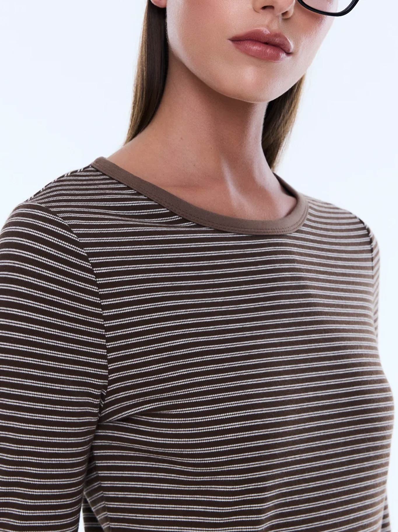ENA PELLY PIPER LONG SLEEVE STRIPE TOP