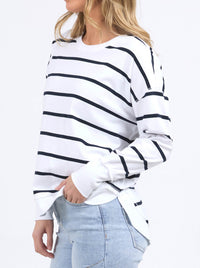 FOXWOOD FARRAH STRIPE LONG SLEEVE TEE