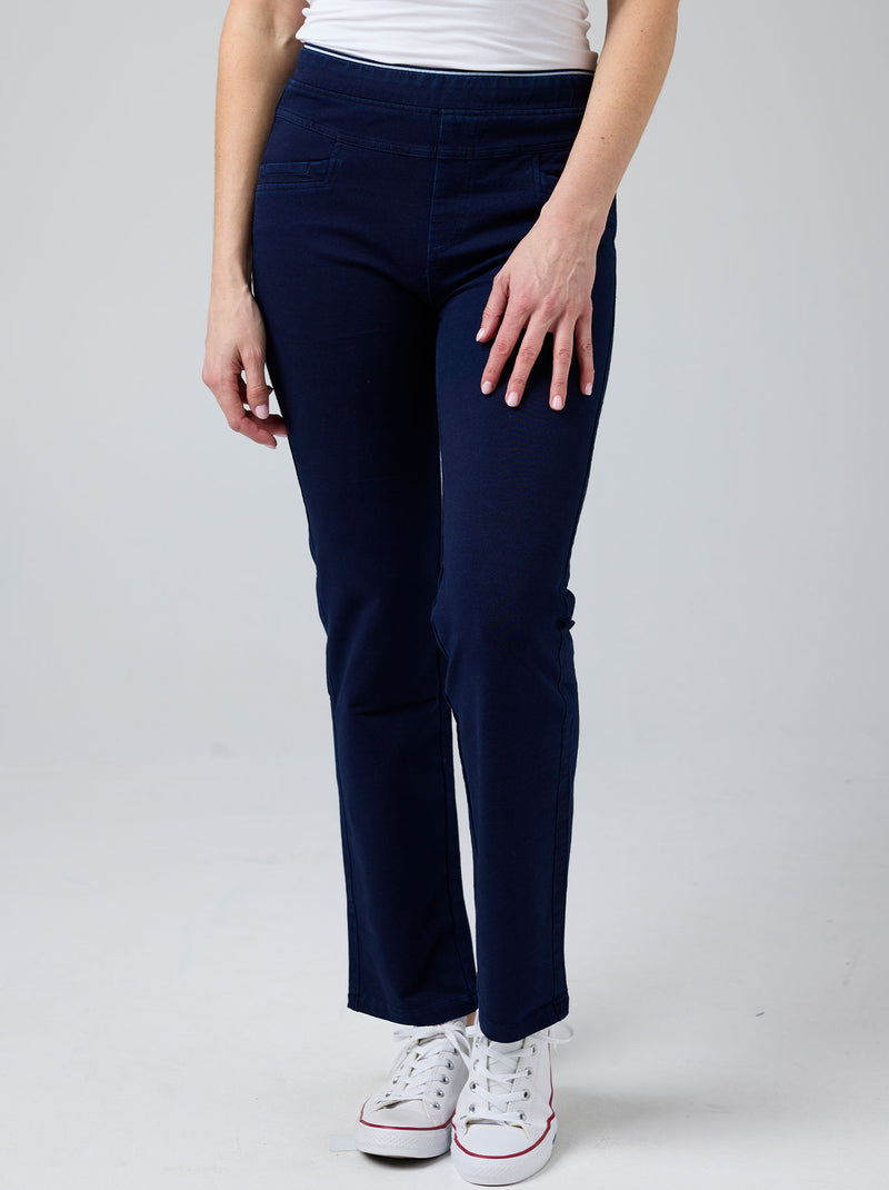 GABRIELLA FRATTINI STRAIGHT LEG LUSTRE PANTS