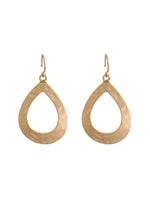 GxG COLLECTIVE LILY HAMMERED TEARDROP EARRINGS