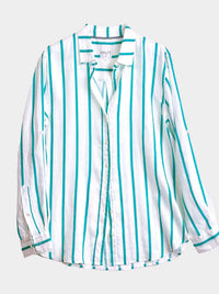 HUT STRIPE LINEN BOYFRIEND SHIRT