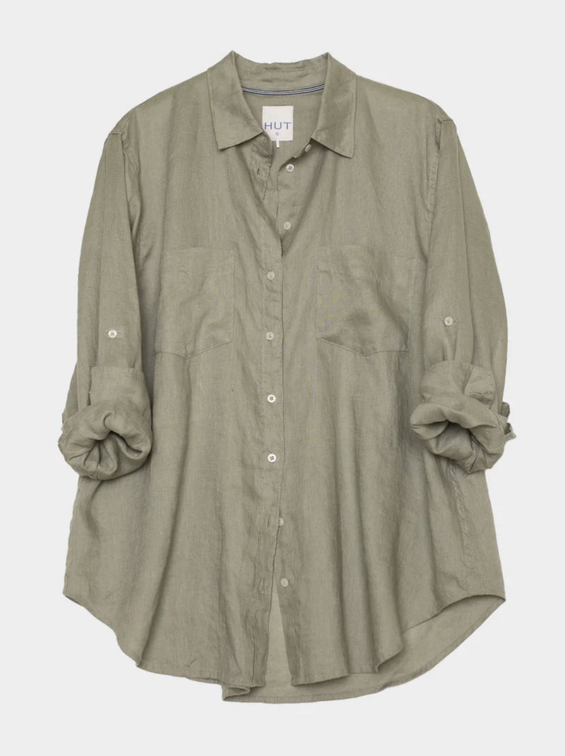 HUT THE BOYFRIEND LINEN SHIRT