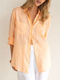 HUT THE BOYFRIEND LINEN SHIRT