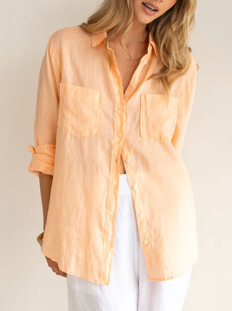 HUT THE BOYFRIEND LINEN SHIRT