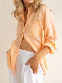 HUT THE BOYFRIEND LINEN SHIRT