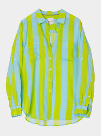 HUT STRIPE LINEN BOYFRIEND SHIRT