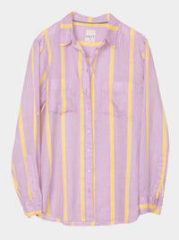 HUT STRIPE LINEN BOYFRIEND SHIRT