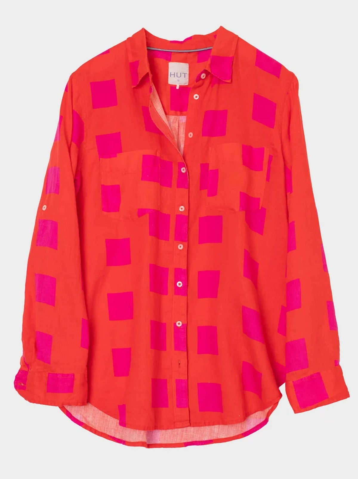 HUT CHECK BOYFRIEND SHIRT