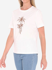 JUMP BEADED PALM TREE TEE