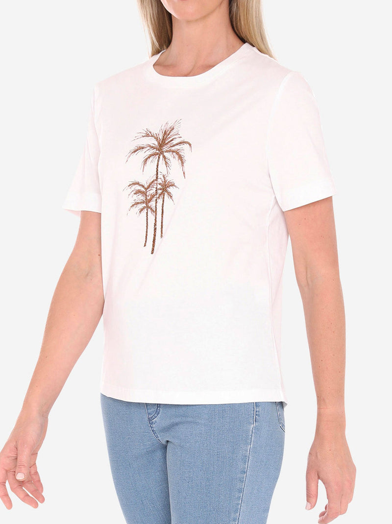JUMP BEADED PALM TREE TEE