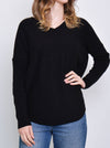 JAMES MELBOURNE VEE NECK CURVED HEM