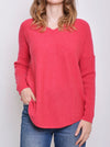 JAMES MELBOURNE VEE NECK CURVED HEM