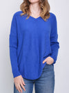 JAMES MELBOURNE VEE NECK CURVED HEM