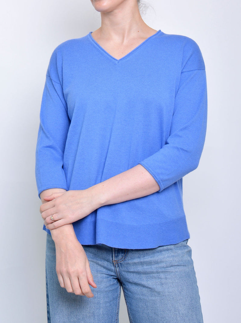 JAMES MELBOURNE VEE NECK 3/4 SLEEVE KNIT