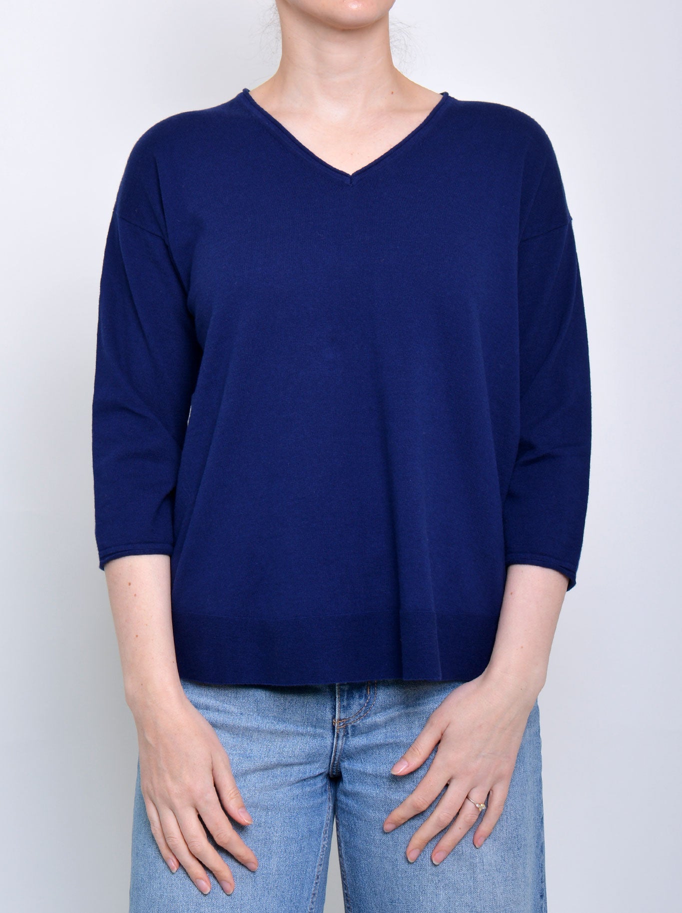 JAMES MELBOURNE VEE NECK 3/4 SLEEVE KNIT
