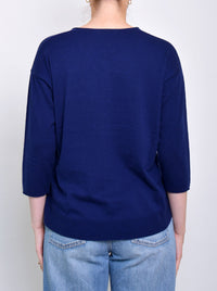JAMES MELBOURNE VEE NECK 3/4 SLEEVE KNIT