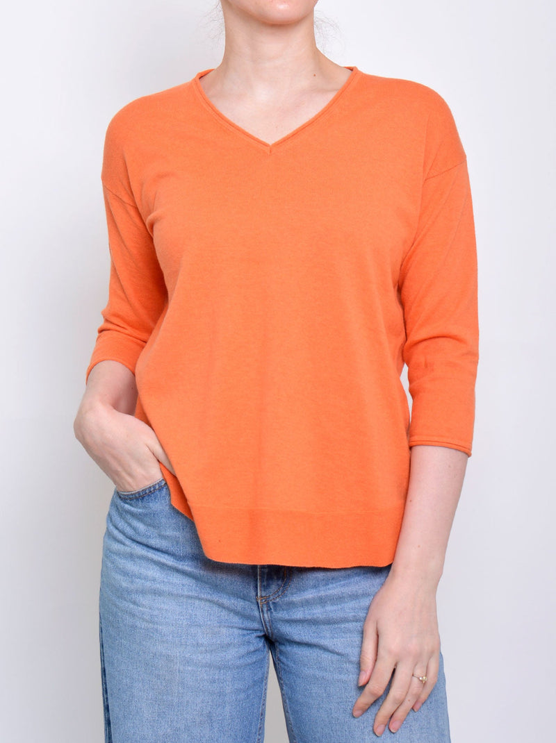 JAMES MELBOURNE VEE NECK 3/4 SLEEVE KNIT