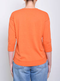 JAMES MELBOURNE VEE NECK 3/4 SLEEVE KNIT