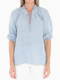 JUMP RUFFLE NECK TOP