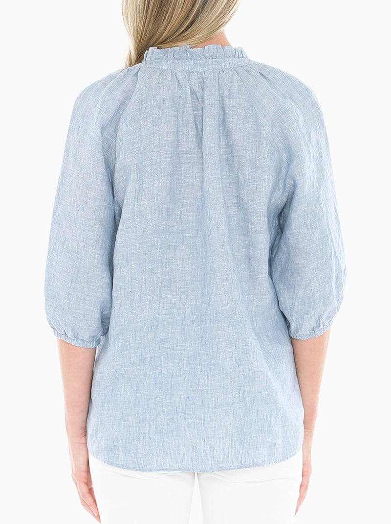 JUMP RUFFLE NECK TOP