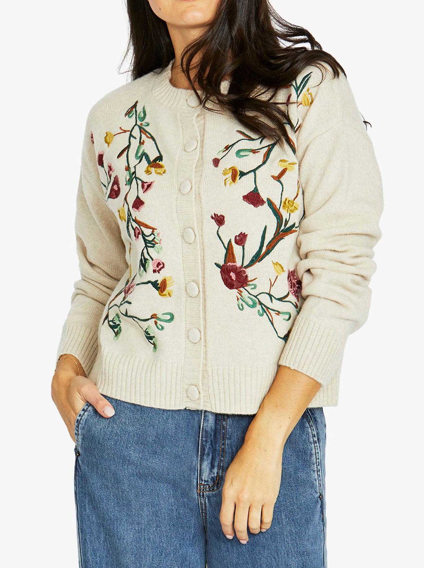 JUMP EMBROIDERED CARDIGAN
