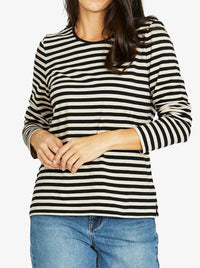 JUMP STRIPE CREW LONG SLEEVE TEE