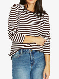 JUMP STRIPE CREW LONG SLEEVE TEE