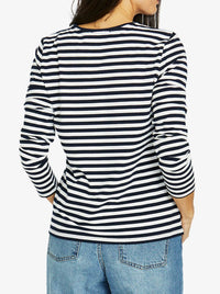 JUMP STRIPE CREW LONG SLEEVE TEE