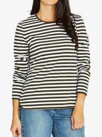 JUMP STRIPE CREW LONG SLEEVE TEE