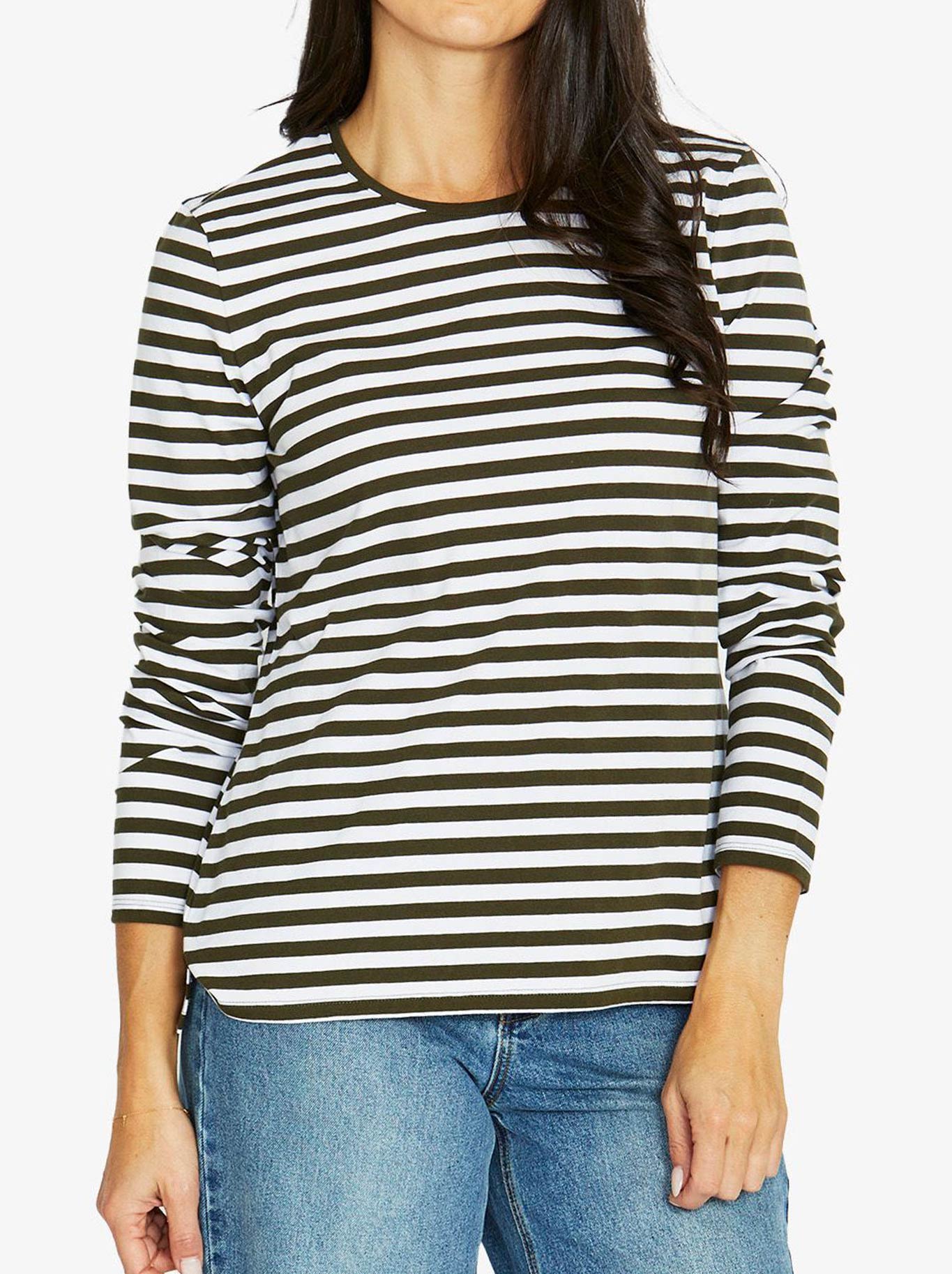 JUMP STRIPE CREW LONG SLEEVE TEE
