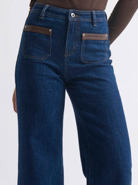 KIREINA HARPER LEATHER POCKET JEAN