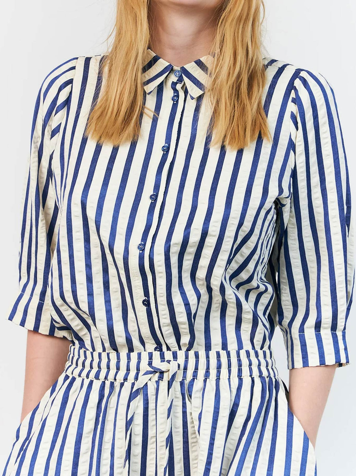 LOLLYS LAUNDRY BONO SHIRT BLUE