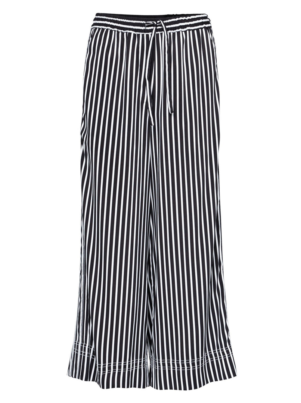Maison Essentiele Women’s Black & White Striped Silk Lounge Pants Size Small