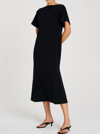 MELA PURDIE SLASH NECK DRESS