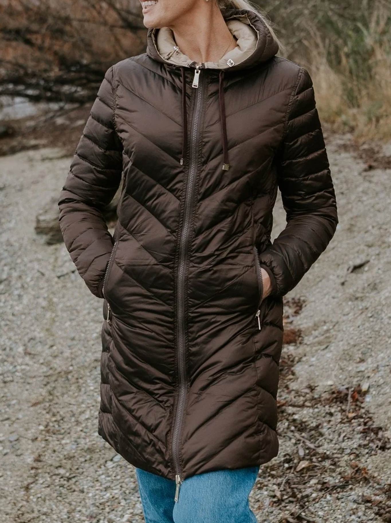 MOKE ARNIE REVERSIBLE PUFFER DOWN COAT