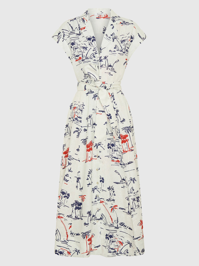 MORRISON CAPRI LINEN SHIRT DRESS