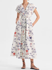 MORRISON CAPRI LINEN SHIRT DRESS