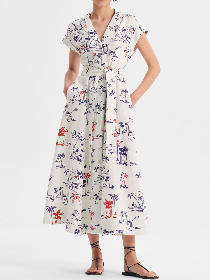 MORRISON CAPRI LINEN SHIRT DRESS