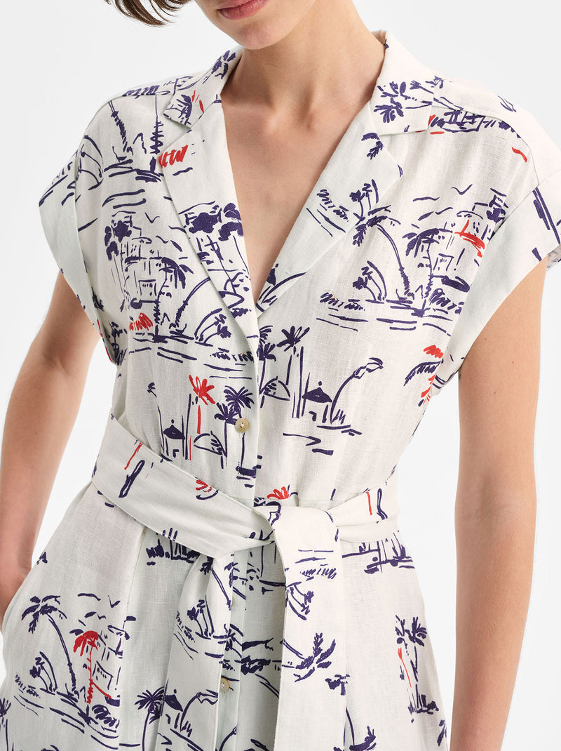 MORRISON CAPRI LINEN SHIRT DRESS