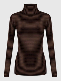MORRISON MORRI MERINO STRIPE HIGH NECK