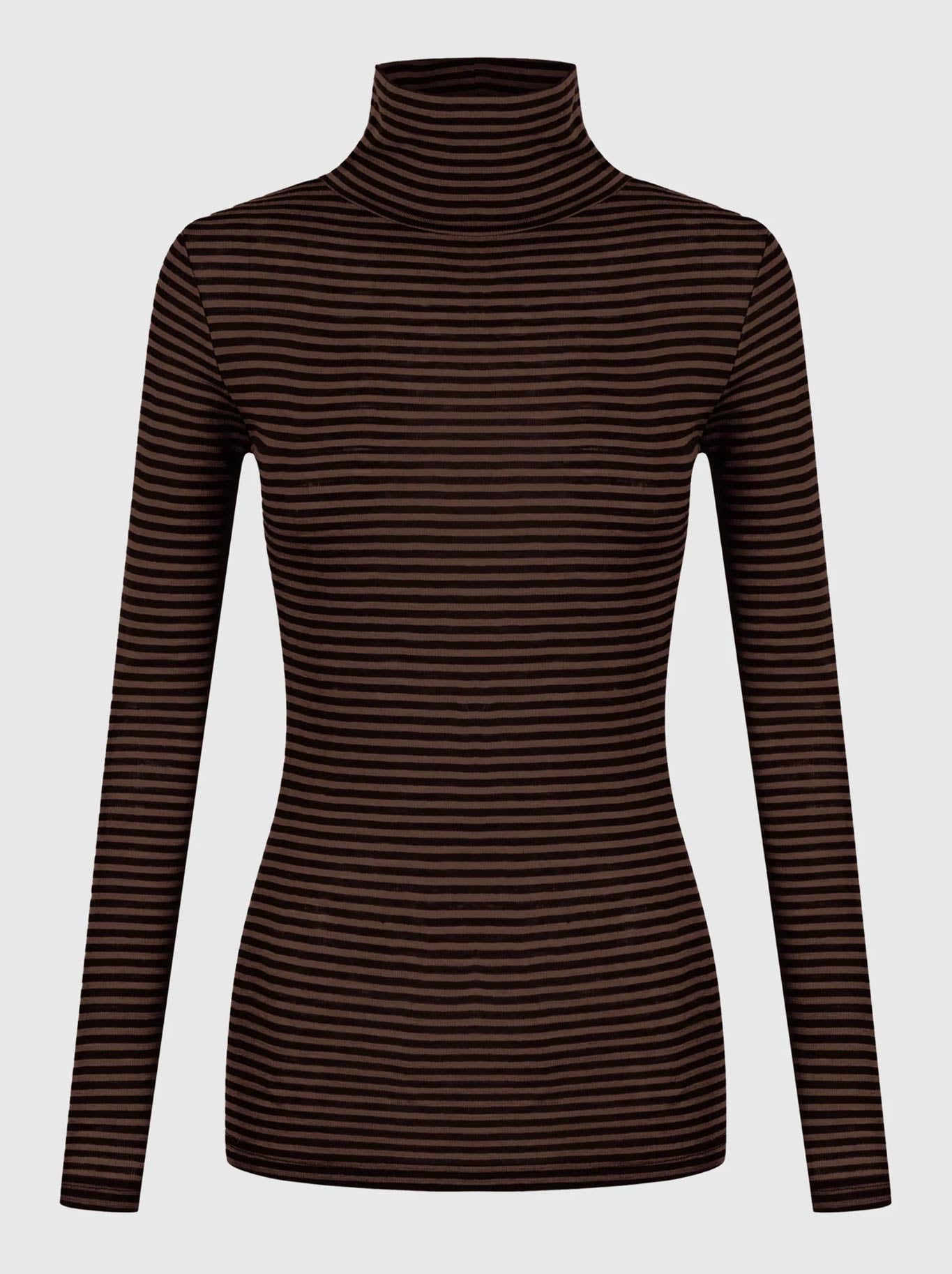 MORRISON MORRI MERINO STRIPE HIGH NECK