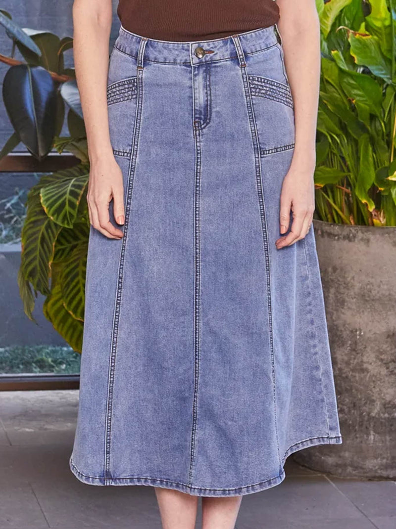 NEW LONDON KENLEY MIDI SKIRT